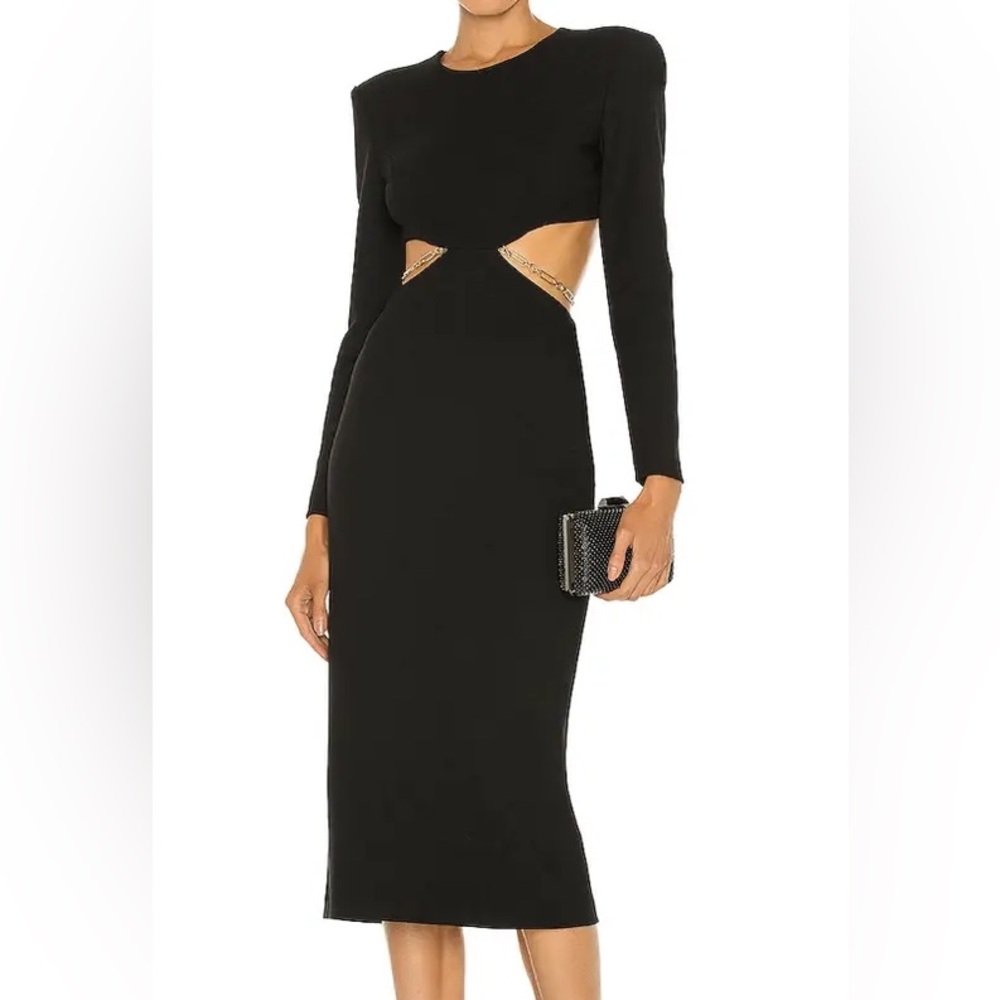 Revolve x MISHA Collection Kora Black Cutout Midi Dress